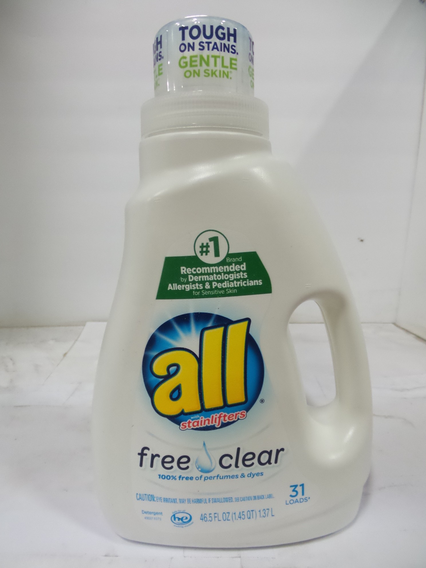 All Liquid Laundry Detergent, Free Clear for Sensitive Skin, 46.5 oz