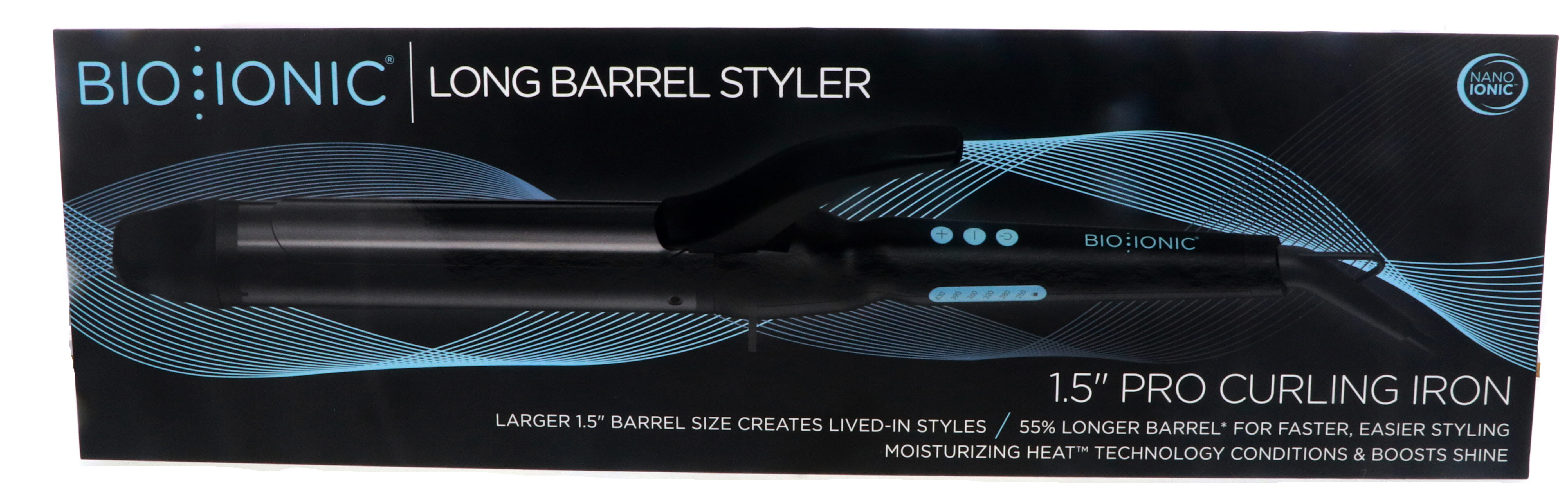 Bio ionic Long Barrel Curling Iron 1.5 pro curling iron Bio Ionic Long Barrel Curling Iron – Habit Shop main image 4